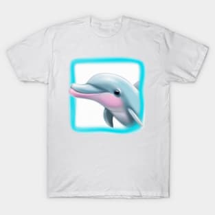 Cute Dolphin Drawing T-Shirt